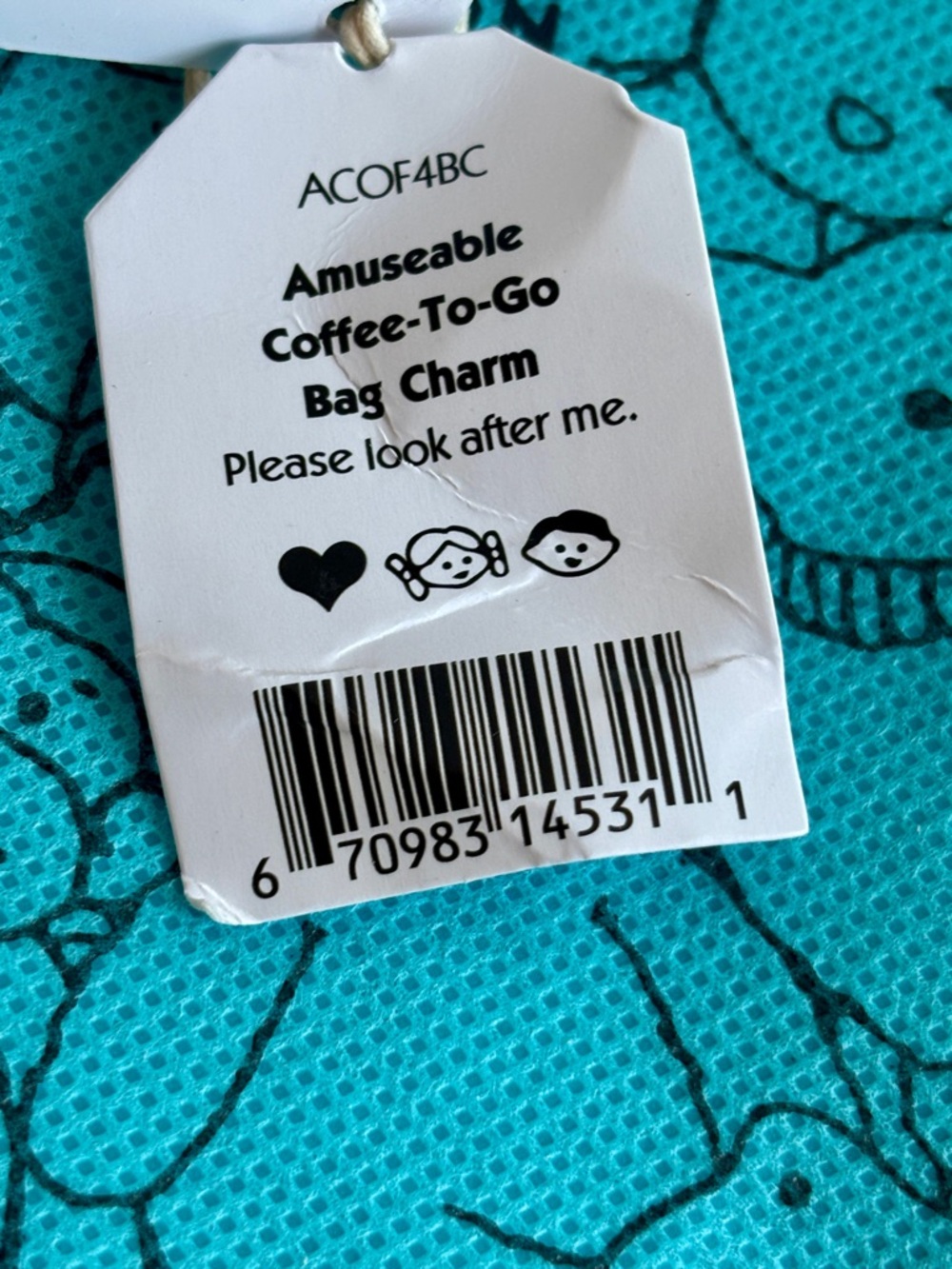 NWT Jellycat Coffee-To-Go Bag Charm - Picture 6 of 7